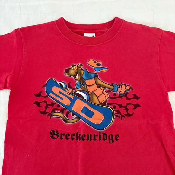 Vintage Scooby Doo Snowboarding Breckenridge T-Shirt Tee Size Youth Medium - Picture 2 of 4